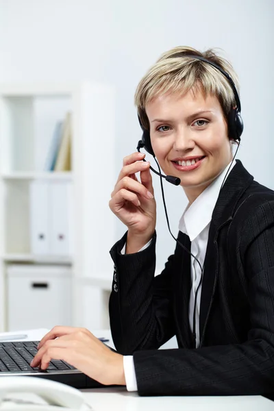 Busy and resilient secretary — Stock Photo, Image