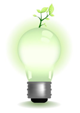 Illuminate with a seedling growing clipart