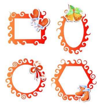 Christmas frames clipart