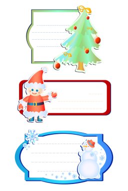 Three frames for christmas clipart