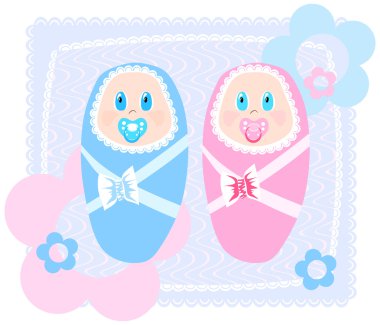 New-born babies clipart