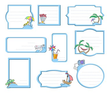 Frames with elements of trip clipart