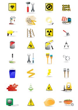 Construction vector icons clipart