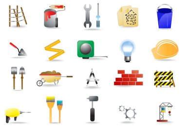 Icons of the tools clipart