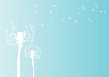 Dandelion silhouette clipart