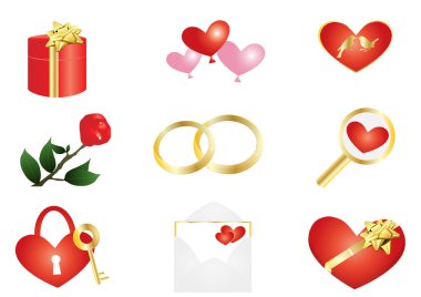 Things with red heart clipart