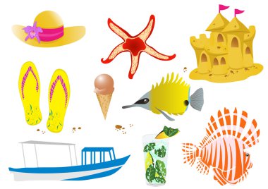 Summer objects clipart