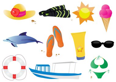 Summer and travel set clipart