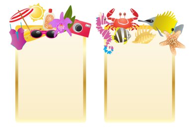 Summer holiday labels clipart