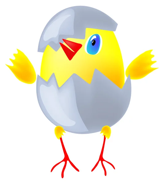 Vektorové ilustrace žluté kuřátko — Stockový vektor