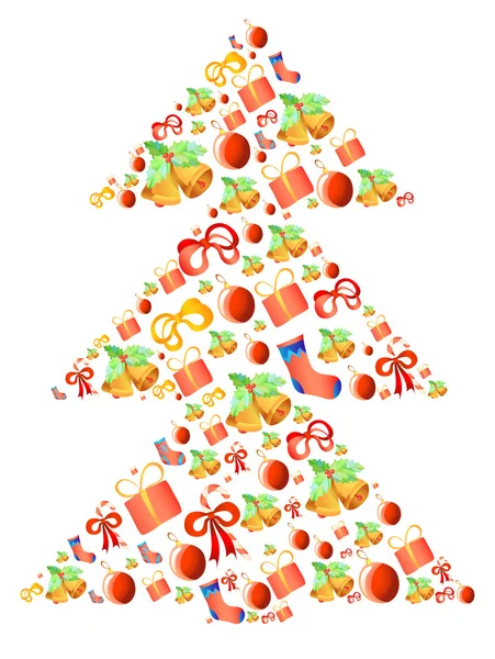 Illustration vectorielle de l'arbre de Noël — Image vectorielle