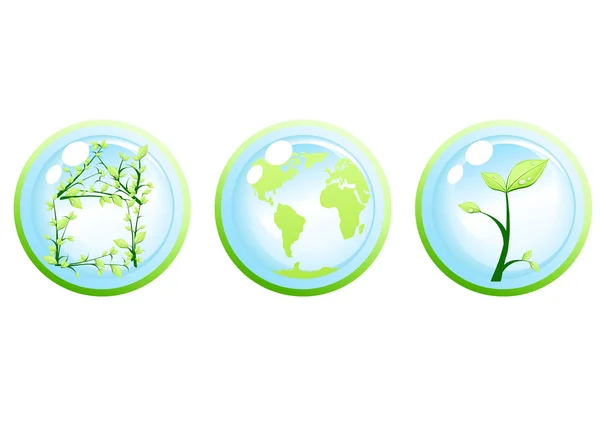 Ecología concepto verde — Vector de stock