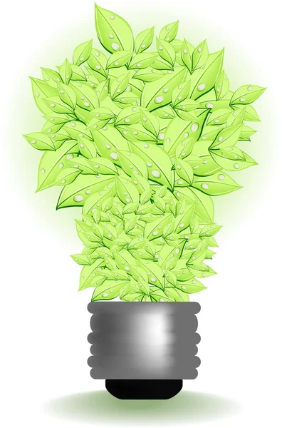 Több levelekből lámpa — Stock Vector
