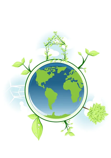 地球地球環境の保全 — ストックベクタ