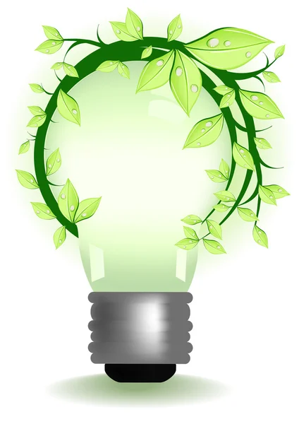 Lampe avec plante — Image vectorielle