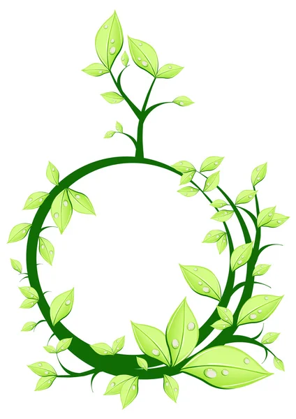 Plant in formulier cirkel — Stockvector
