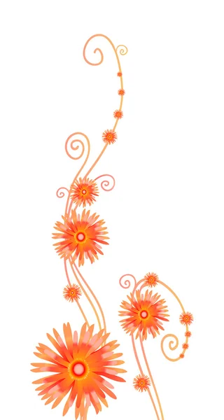 Orange blommor — Stock vektor