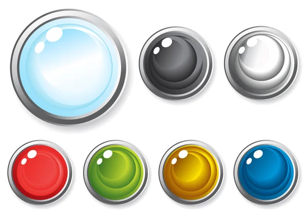 Красочные глянцевые кнопки — стоковый вектор