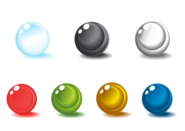 Sphères brillantes colorées — Image vectorielle