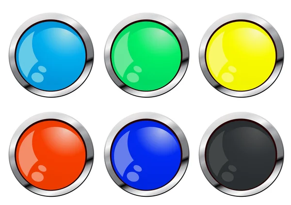 Renkli parlak düğmeler — Stok Vektör