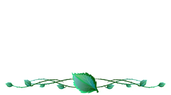 Blätter mit Stacheldraht — Stockvektor