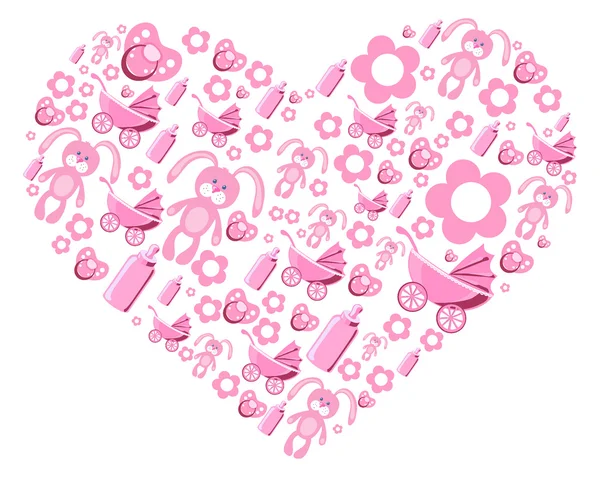 Corazón creativo rosa — Archivo Imágenes Vectoriales