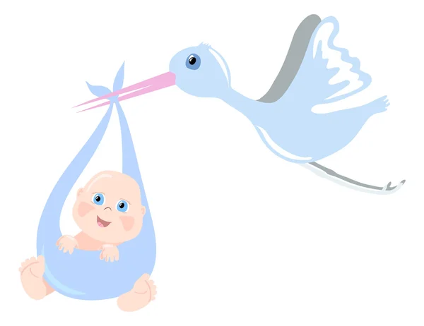 赤ちゃん到着のお知らせカード — ストックベクタ