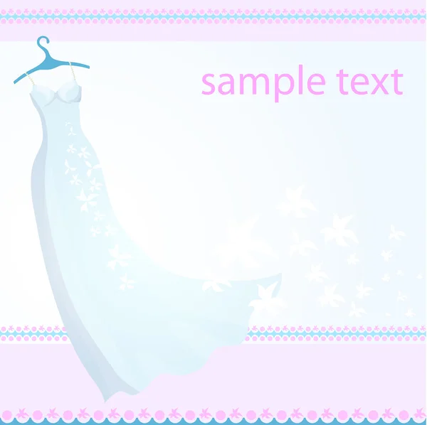 Bílé elegantní šaty — Stockový vektor