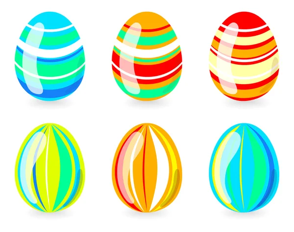 Criativa seis ovos de Páscoa — Vetor de Stock