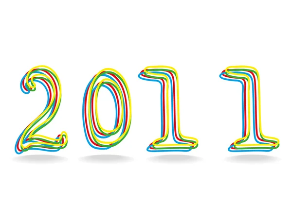 หมายเลขปี 2011 — ภาพเวกเตอร์สต็อก
