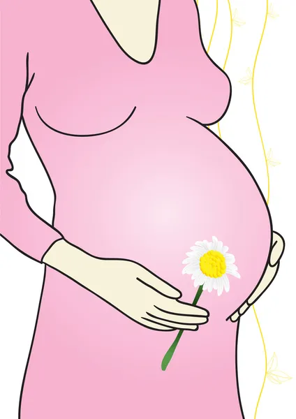 Pregnant woman — Stock Vector