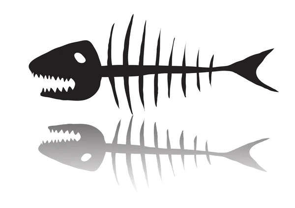 Скелет рыбы — стоковый вектор