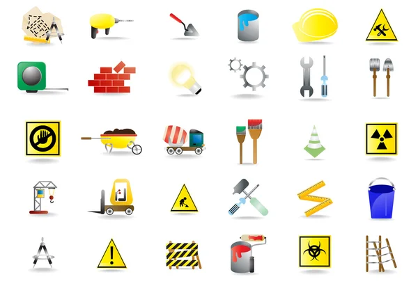 Set of under construction icons — Stock Vector