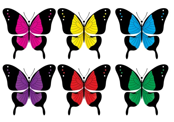 Kelebek koleksiyonu — Stok Vektör