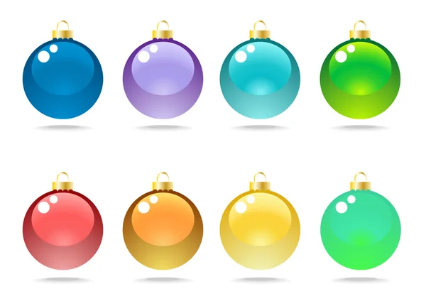 Набор рождественских шаров — стоковый вектор