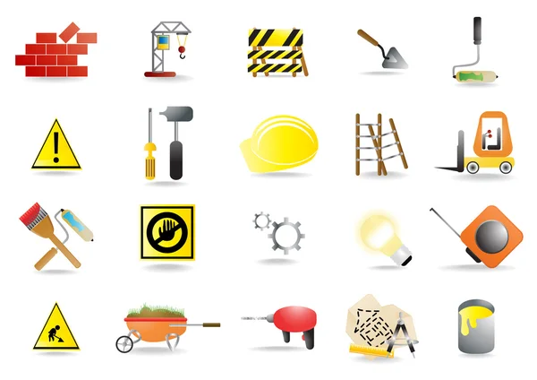 Construction and building icons — Stock Vector