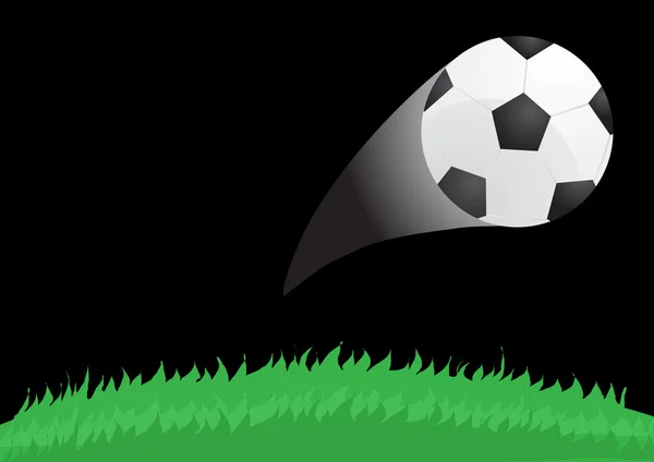 Мяч летит со стадиона — стоковый вектор