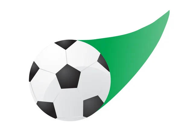 Uçan futbol topu — Stok Vektör