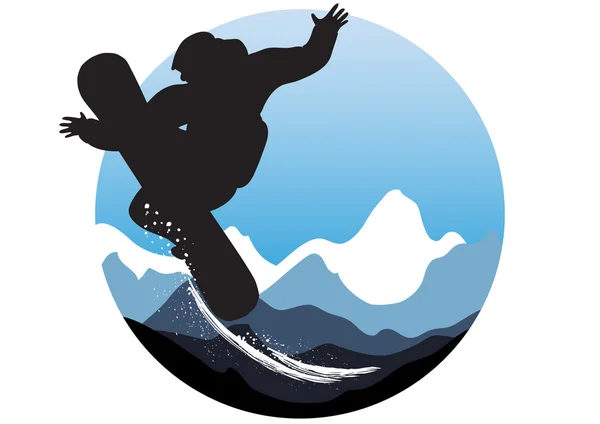 Snowboardåkare — Stock vektor