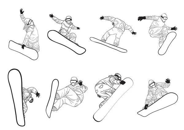 滑雪者 — 图库矢量图片