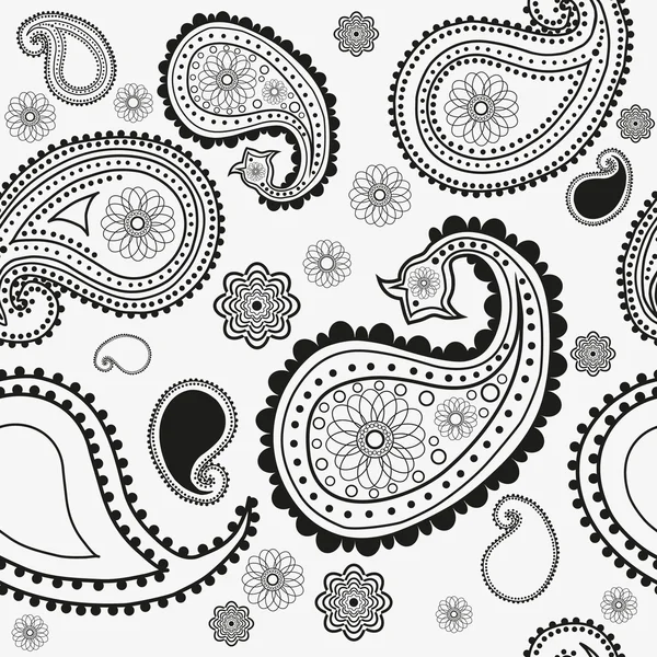 Eastern pattern in black and white — Stock Vector