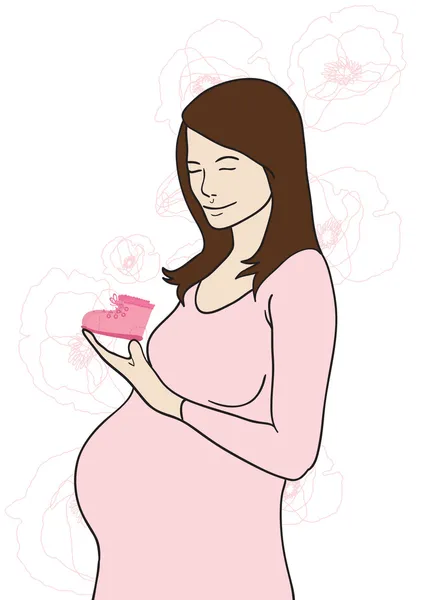 Pani w ciąży — Wektor stockowy