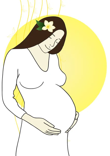 Madre embarazada. — Archivo Imágenes Vectoriales