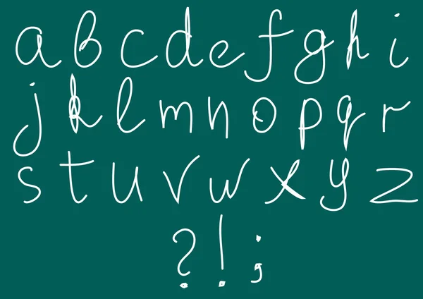 Алфавит на доске — стоковый вектор