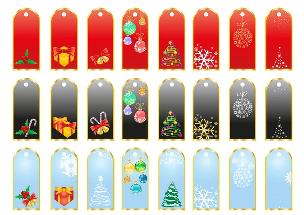 Kerstmis stickers — Stockvector
