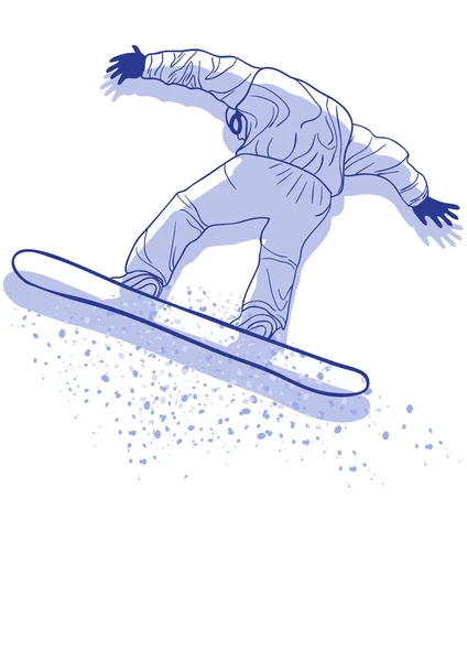 Сноубординг — стоковий вектор