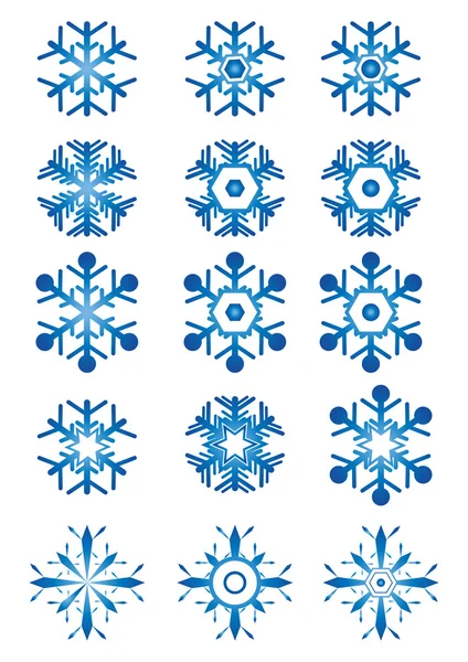 Blå snöflingor — Stock vektor