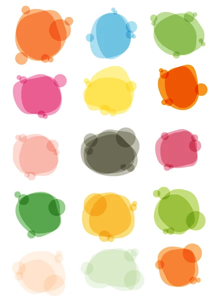 Bulles multicolores pour la parole — Image vectorielle