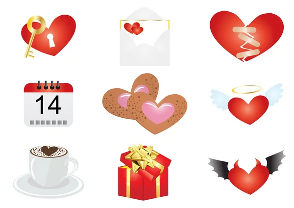 Enveloppes de Saint Valentin — Image vectorielle