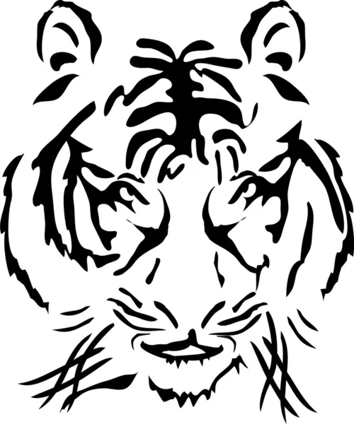 Bengáli tigris fej — Stock Vector